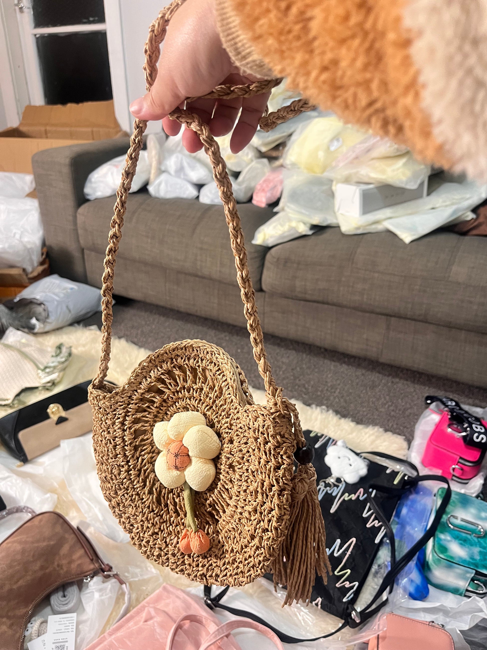Niche Design Woven Straw Bag