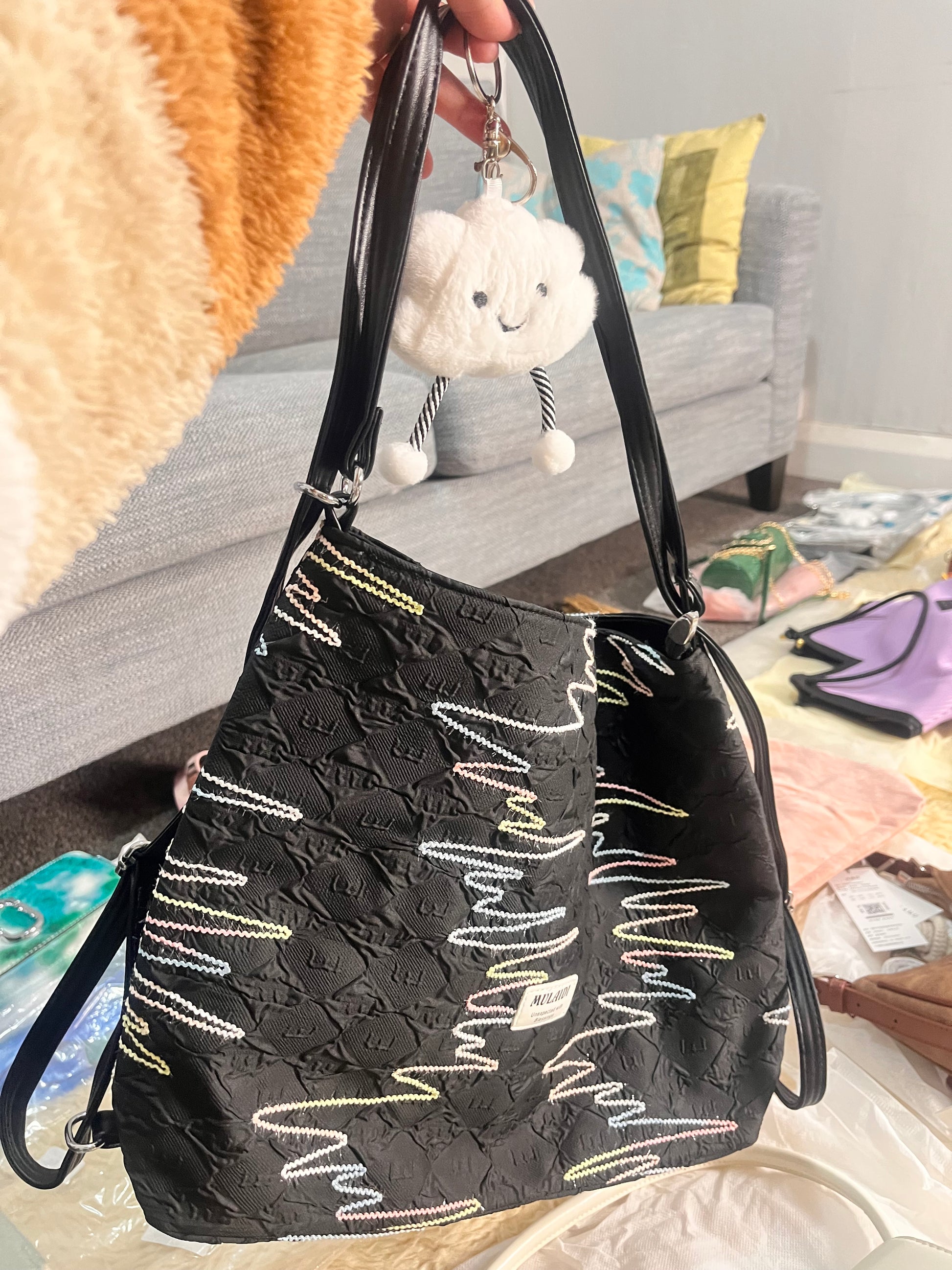 Large Canvas shoulder crossbody bag