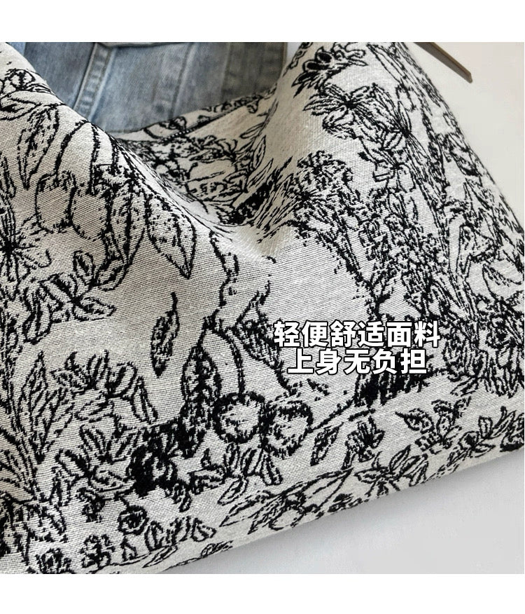 New Chinoiserie National Style Canvas Large Capacity bag