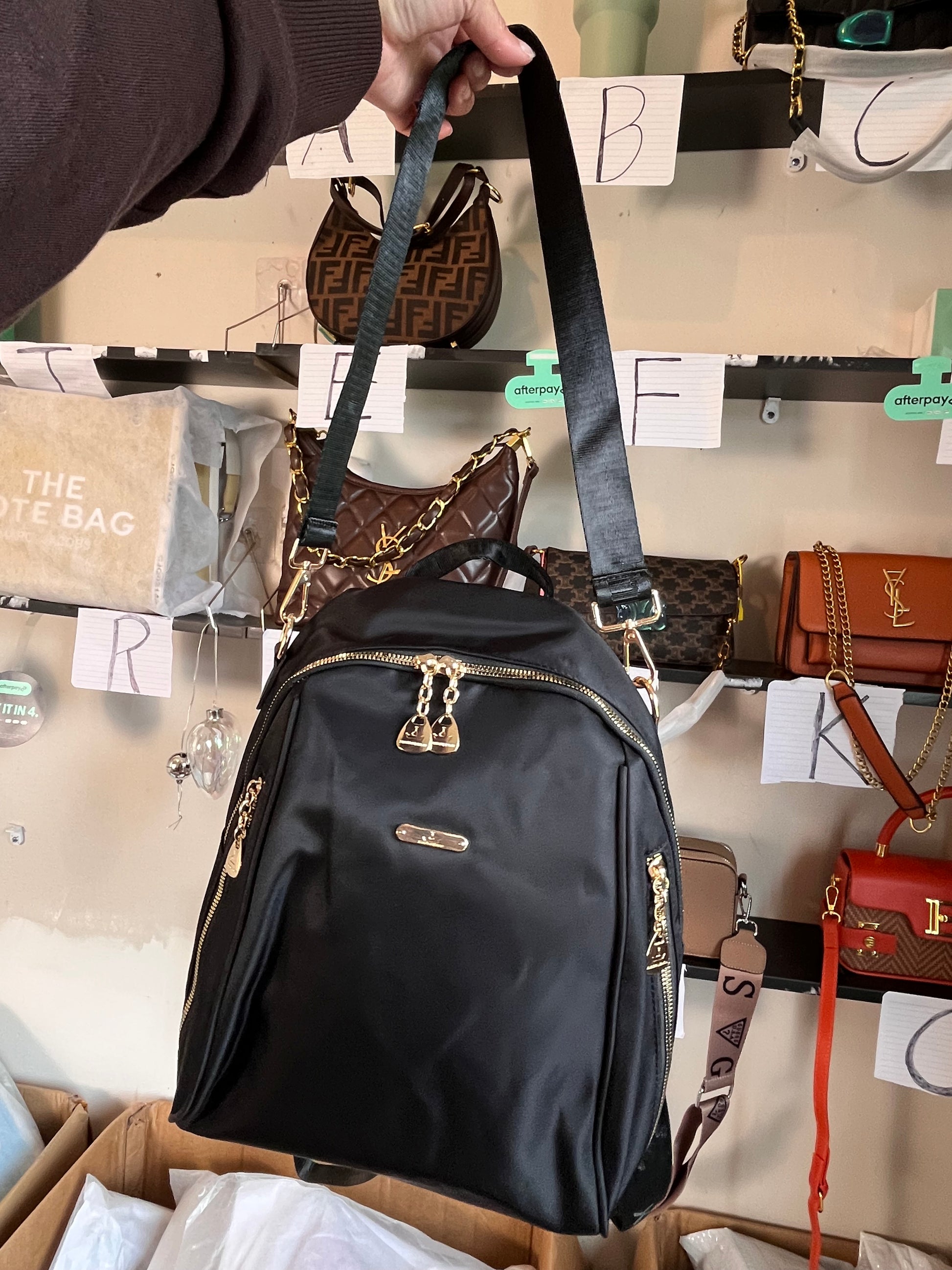 Bamboo style Waterproof Large Capacity Shoulder backpack Bag