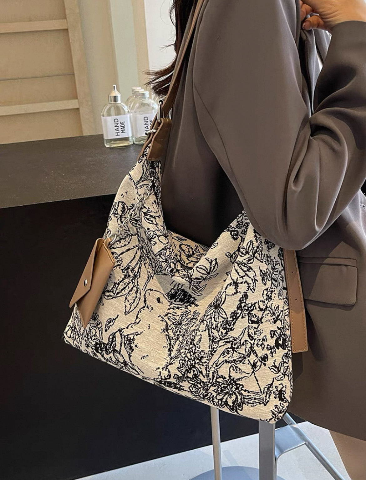 New Chinoiserie National Style Canvas Large Capacity bag