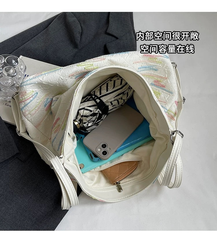 Large Canvas shoulder crossbody bag