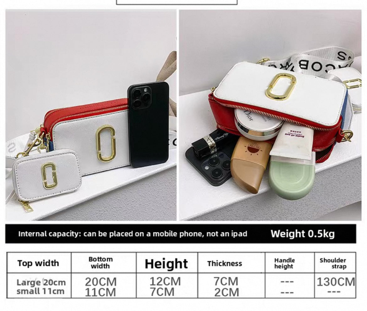 Marc Jacob  Trendy Super Stylish One-Shoulder Cross-Body with coin purse Square type