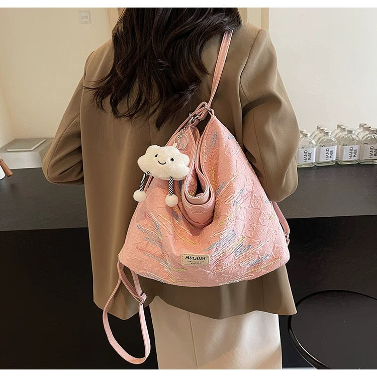 Large Canvas shoulder crossbody bag