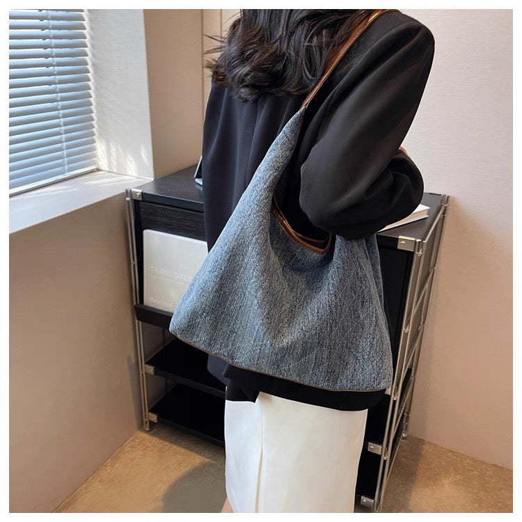 Large Denim Bag 2025 New style Shoulder High-End Tote Bag