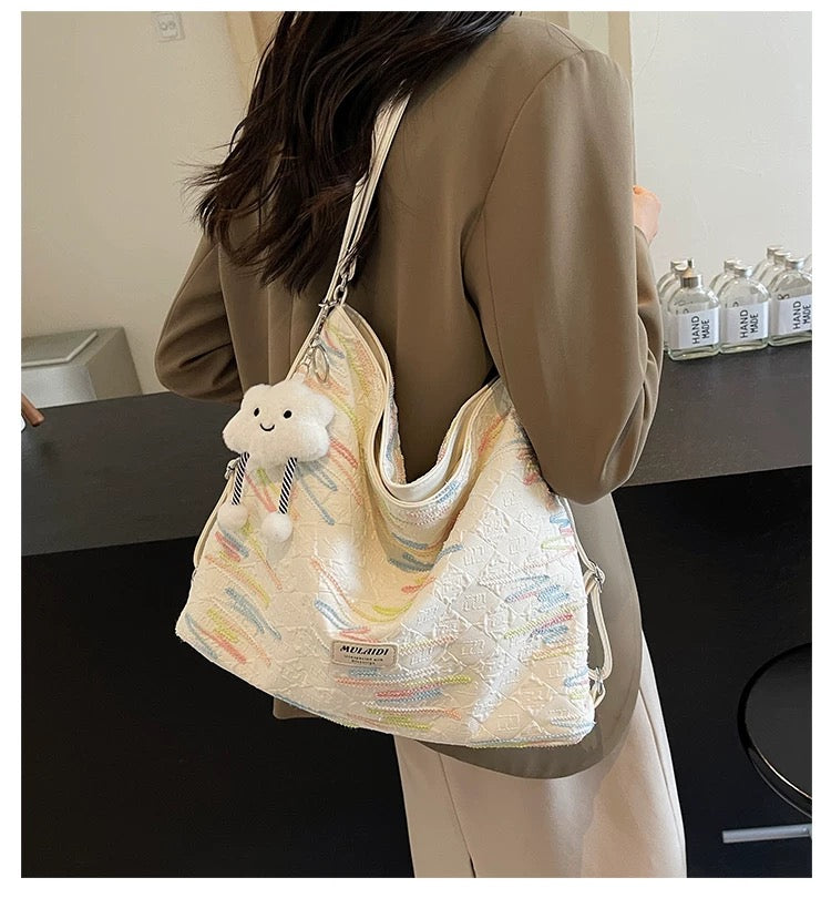 Large Canvas shoulder crossbody bag