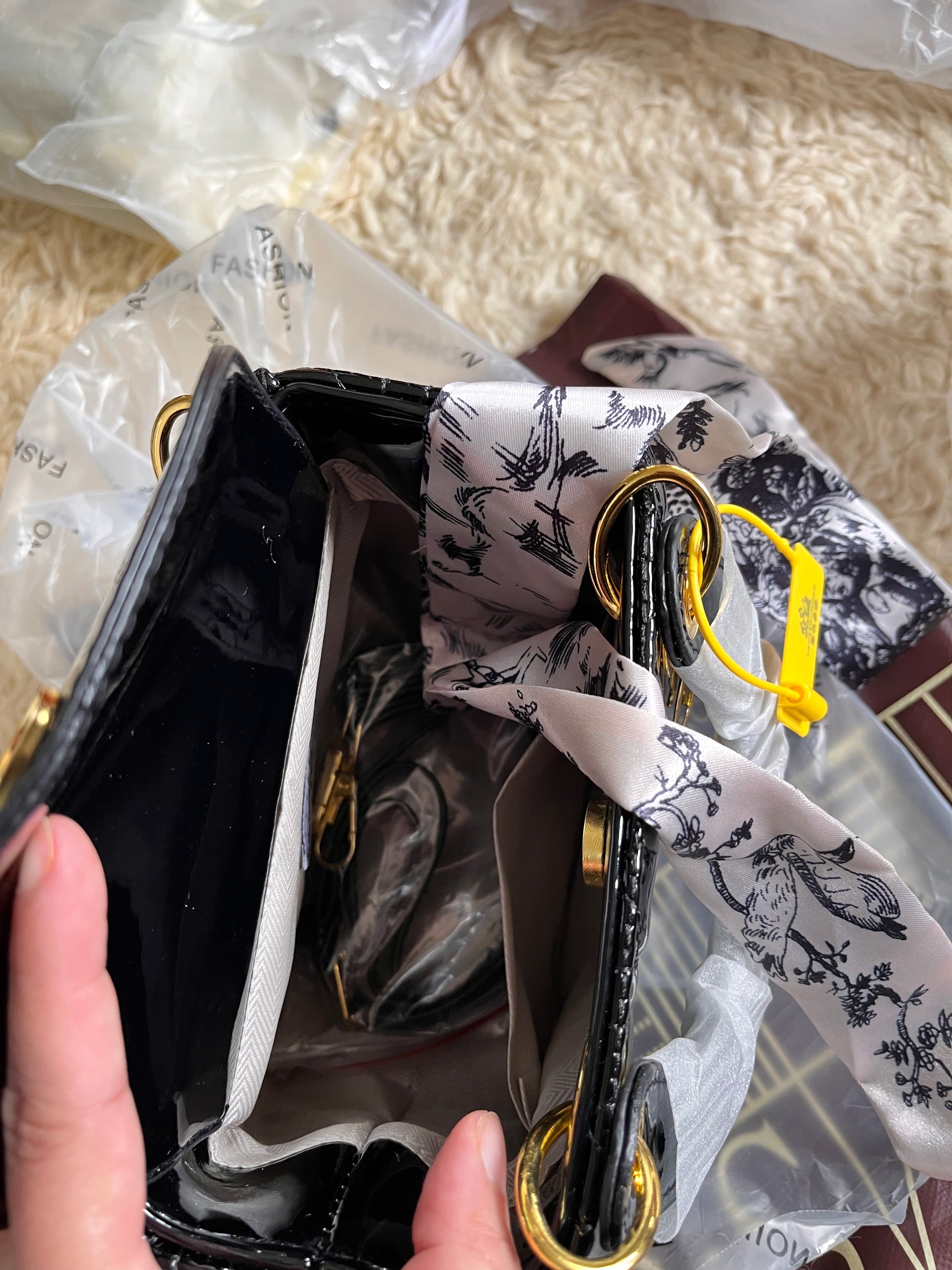 Dior lady handcarry or crossbody bag