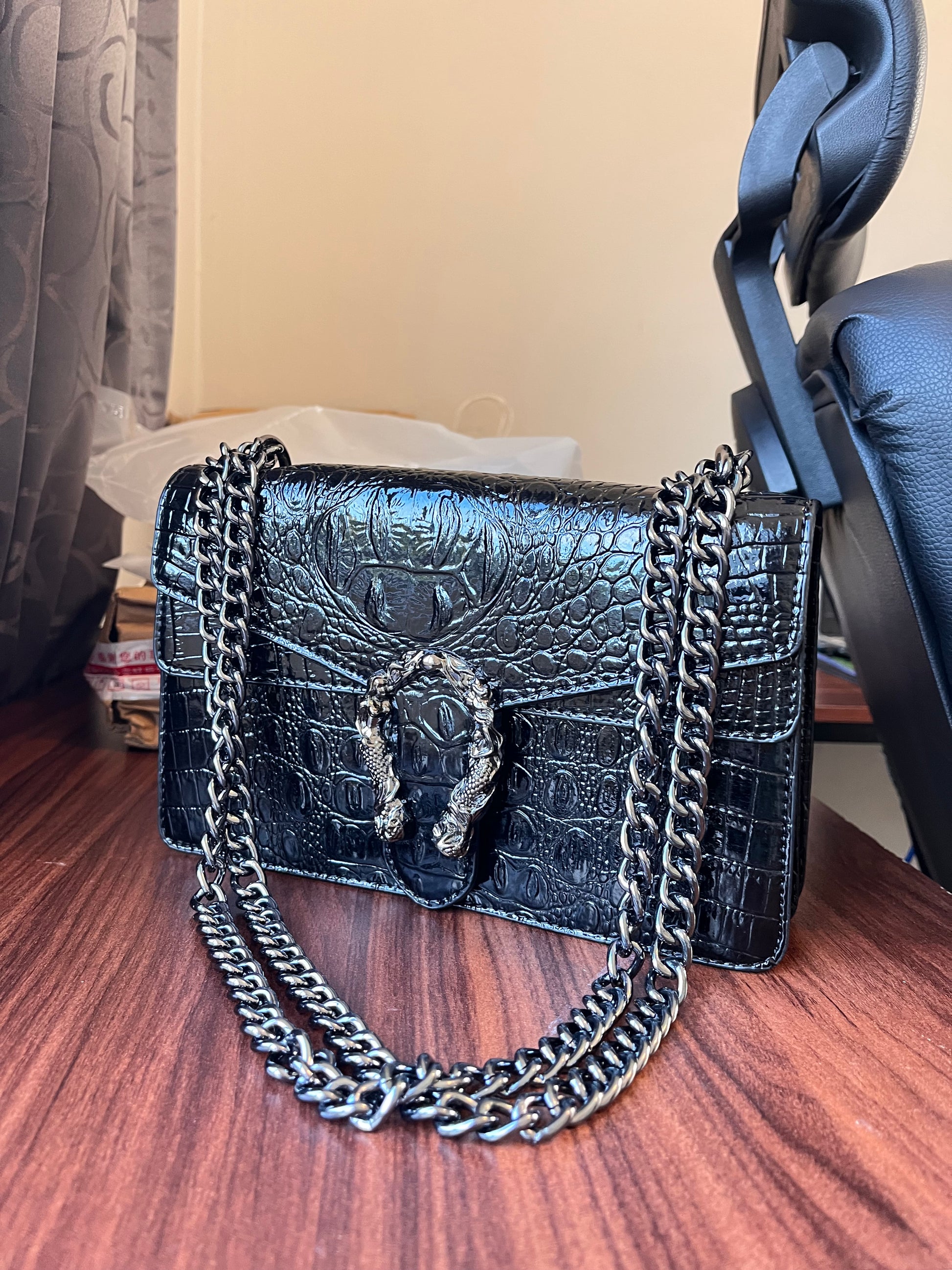 PRE ORDER ! HIGH QUALITY DUPE Retro Crocodile Pattern Bag