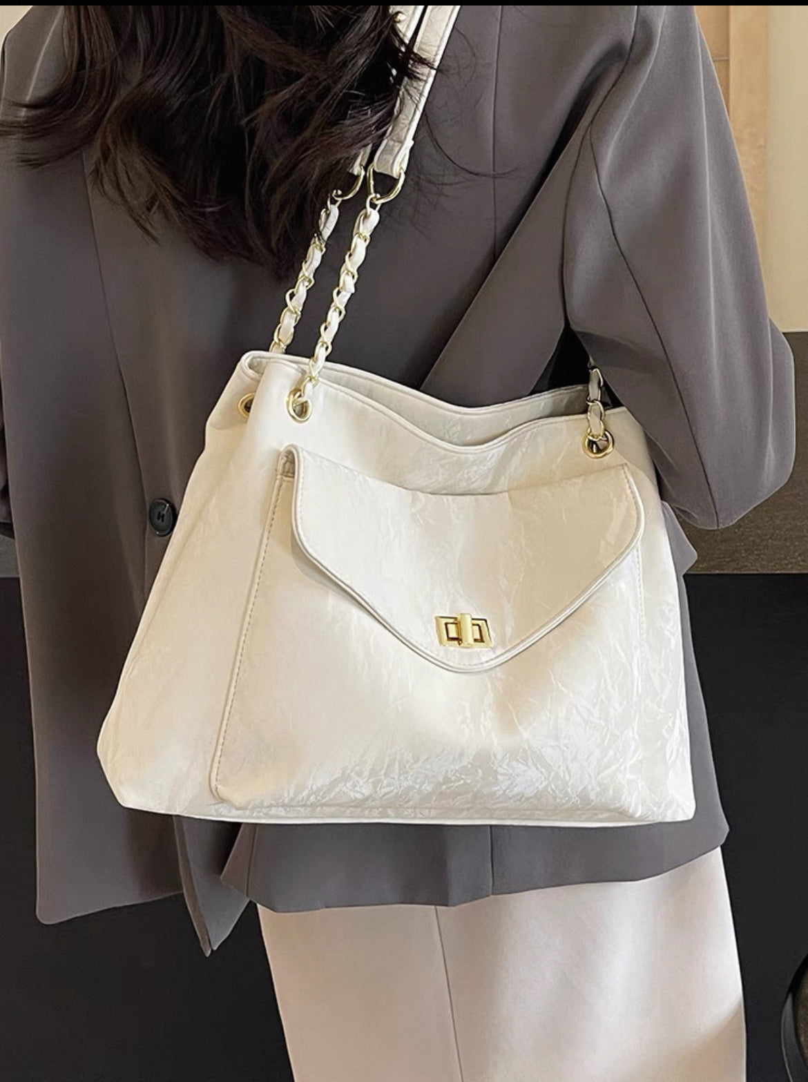 Tote bag large Capacity Autumn and Winter Can Be Crossbody Casual and Easiest for Matching in 2025