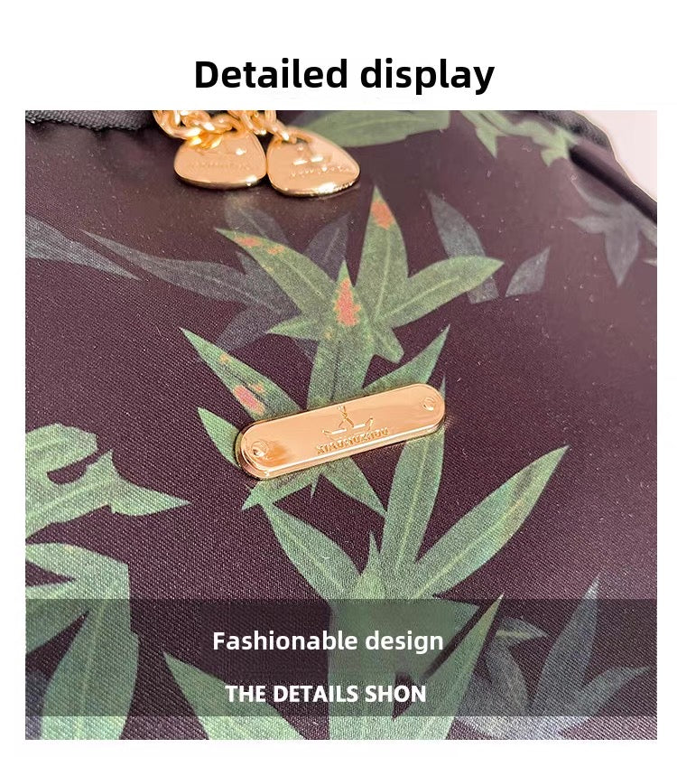 Bamboo style Waterproof Large Capacity Shoulder backpack Bag