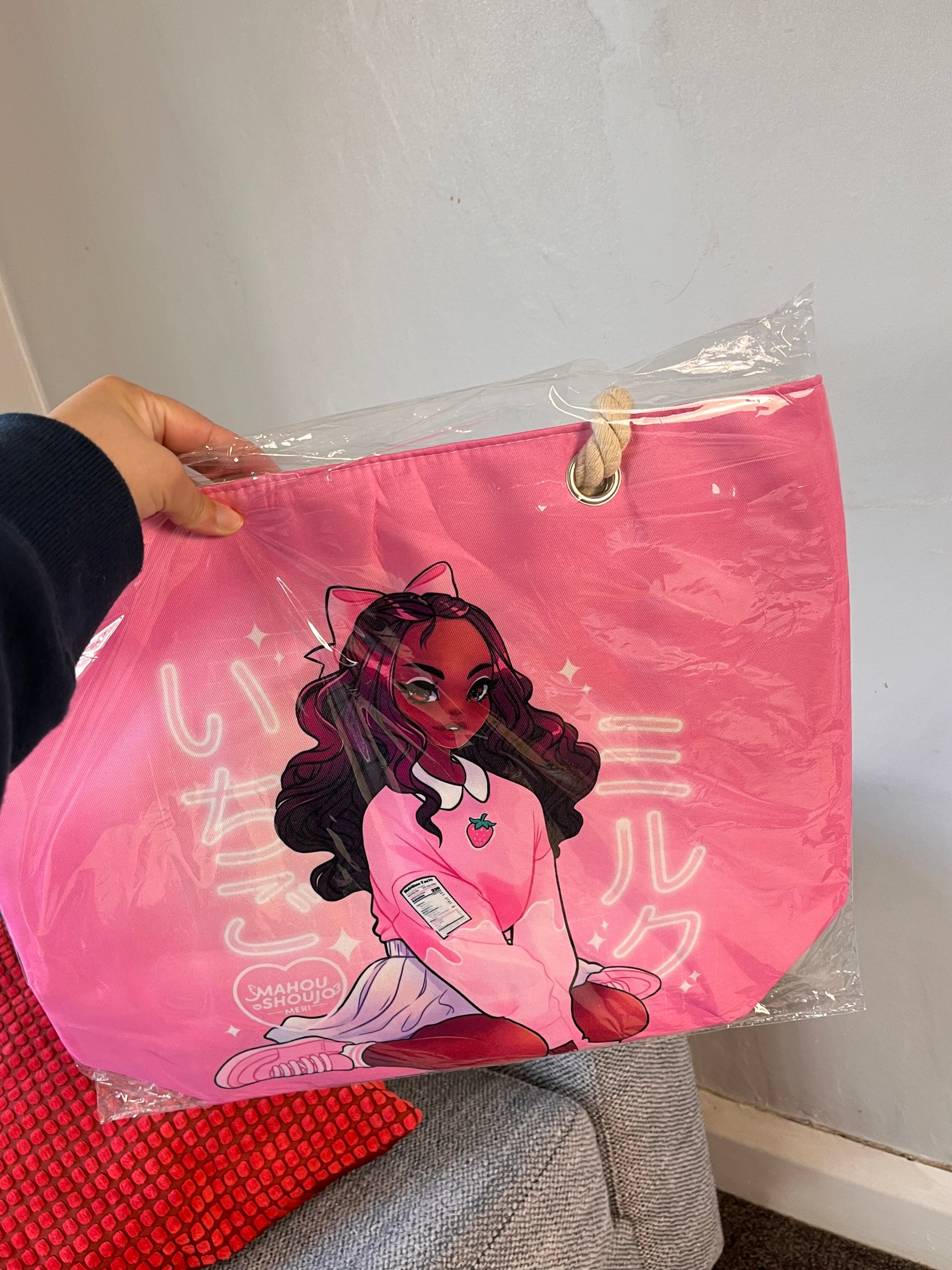 Large tote /beach bag with face design