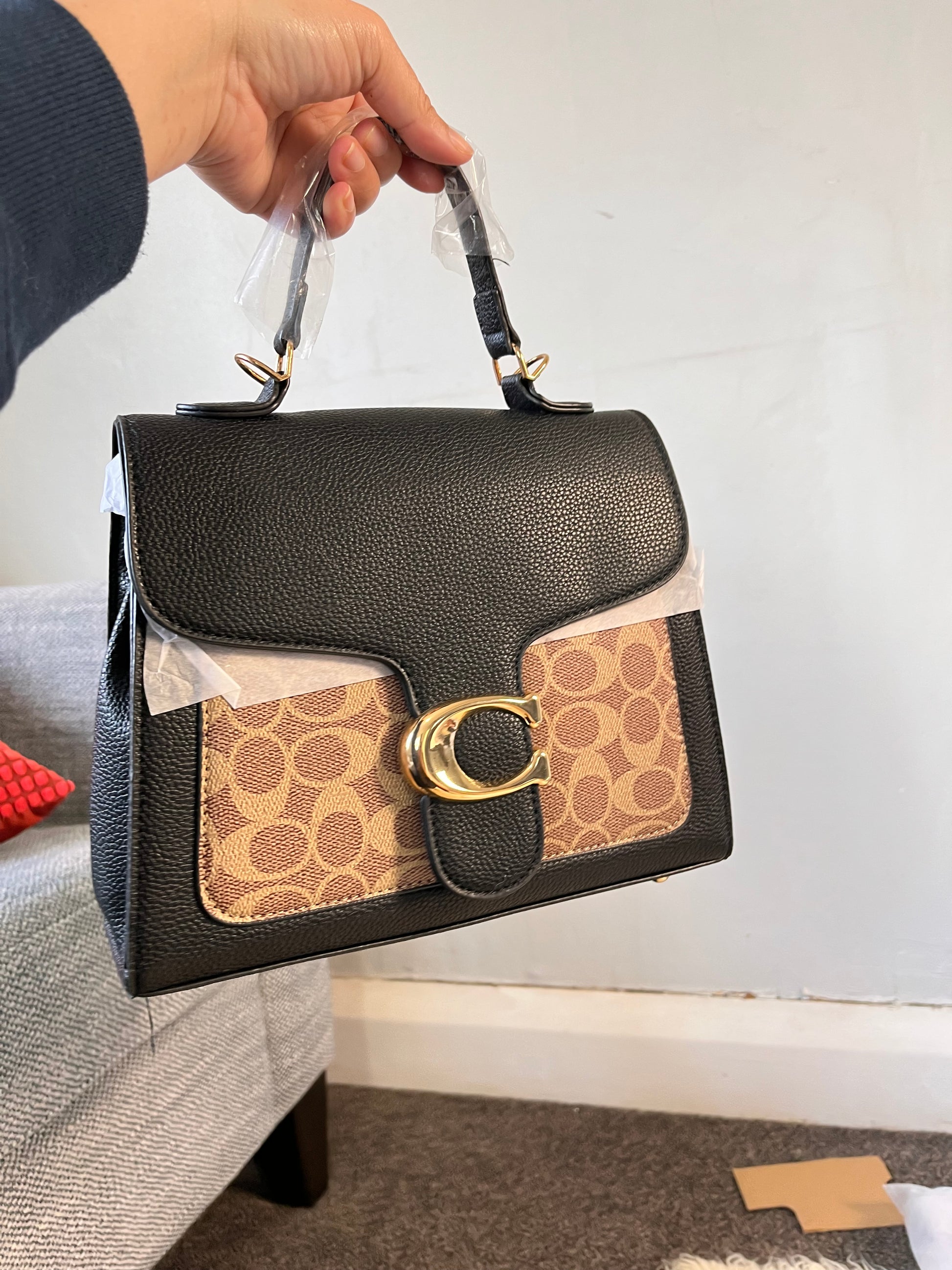 Coach leather handcarry and crossbody bag
