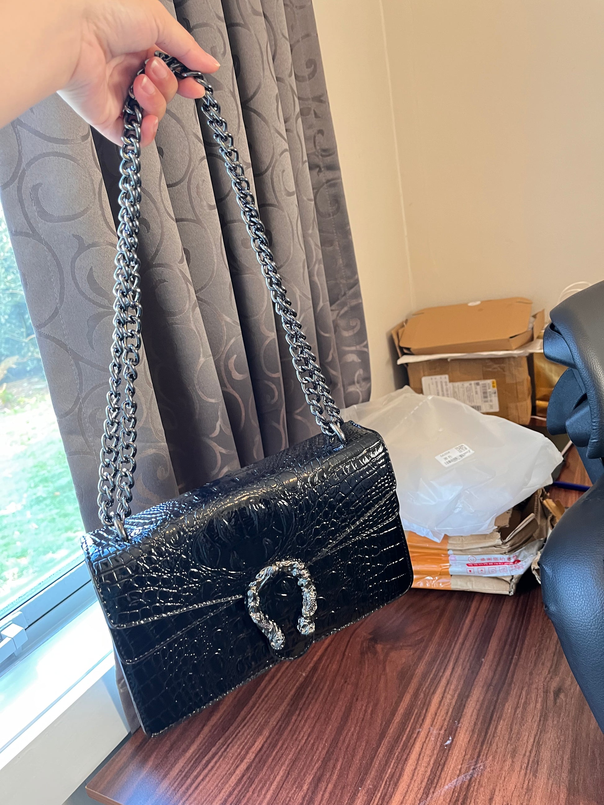 PRE ORDER ! HIGH QUALITY DUPE Retro Crocodile Pattern Bag