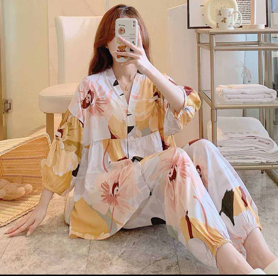 Pure Cotton Silk Pajamas Women