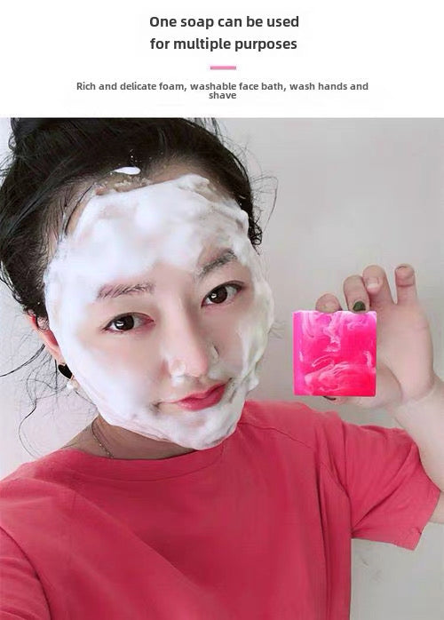 Authentic Rose body and face Bath soap,Mite Removal Deep Cleansing with Special Fragrance