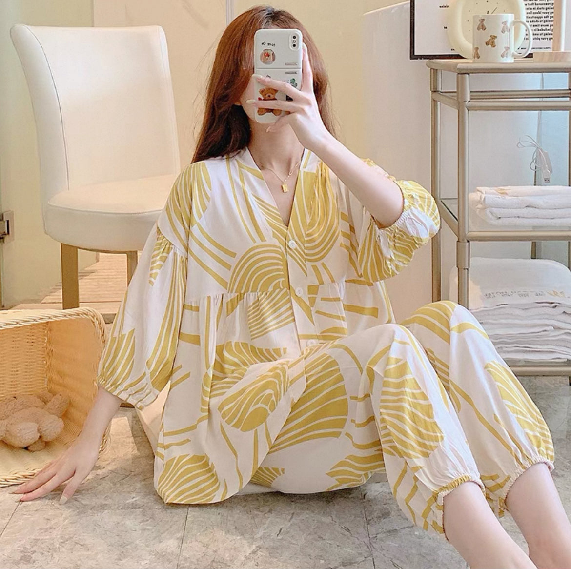 Pure Cotton Silk Pajamas Women