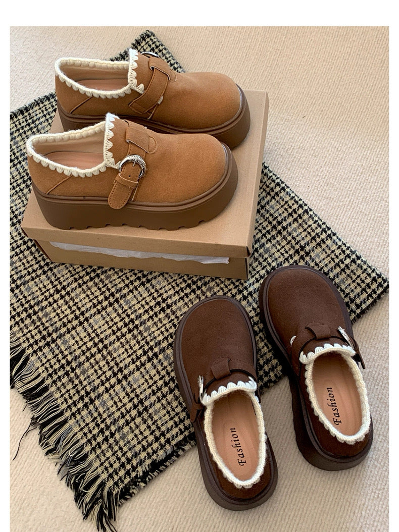 Celebrity Style Thick-Soled Baotou Half-Slippers for Women's Outer Wear Heightening Birkenstock Shoes