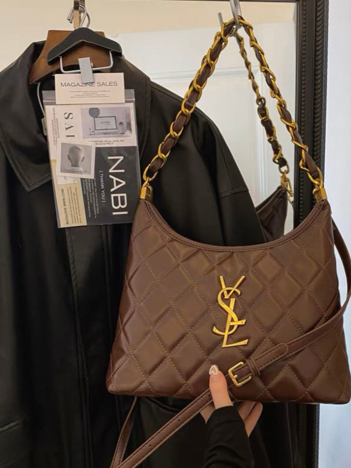 Y shoulder tote crossbody shoulder bag