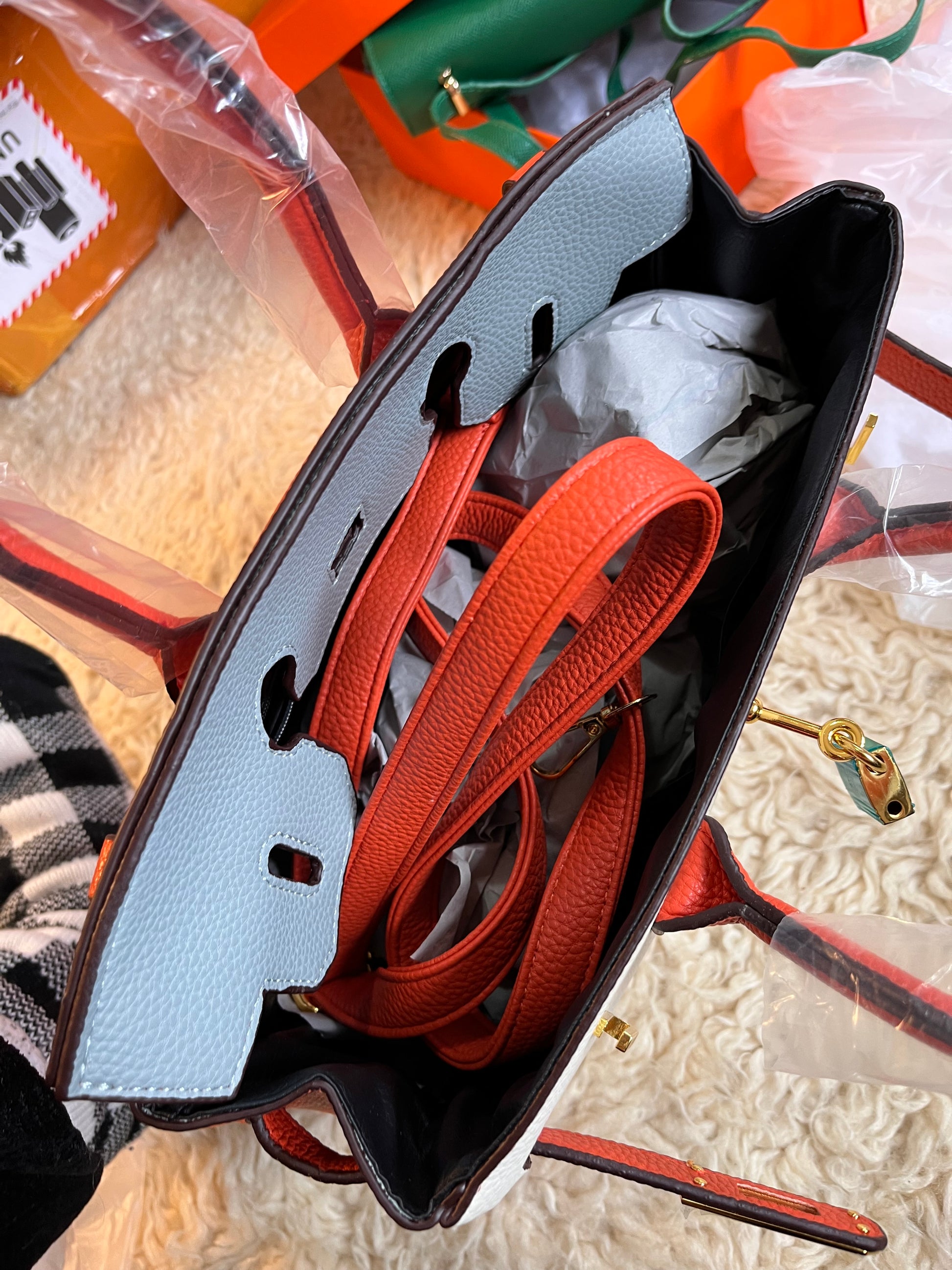 Hermes 30 leather handcarry or crossbody bag