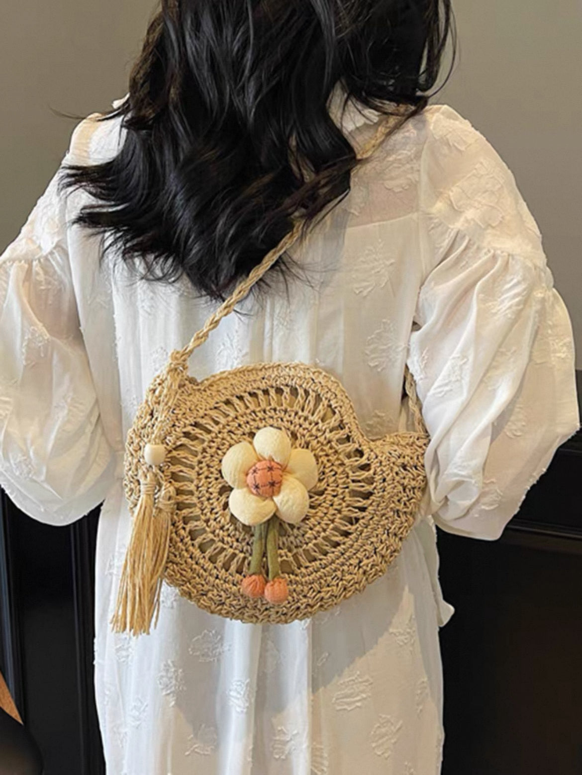 Niche Design Woven Straw Bag