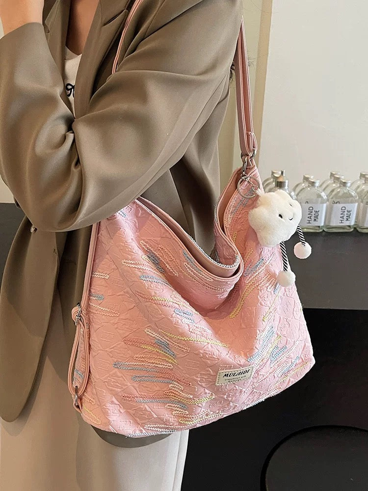 Large Canvas shoulder crossbody bag