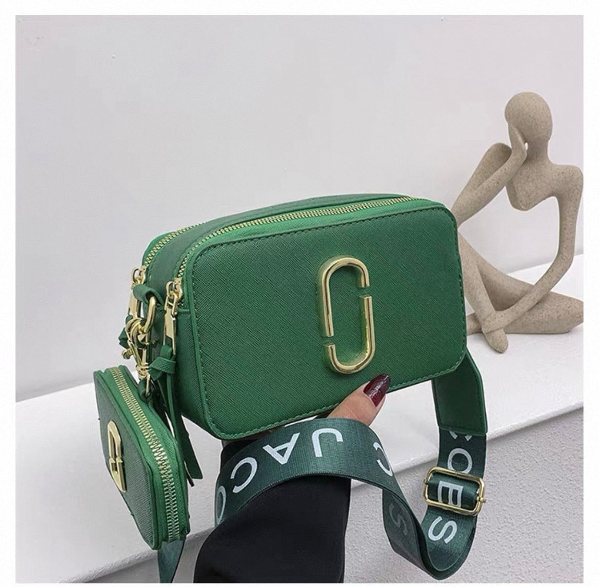 UNISEX Marc Jacob  Trendy Super Stylish One-Shoulder Cross-Body with coin purse Square type