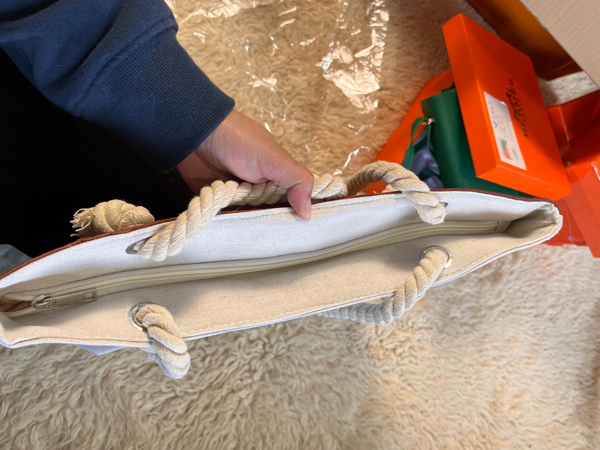 Large tote /beach bag with face design