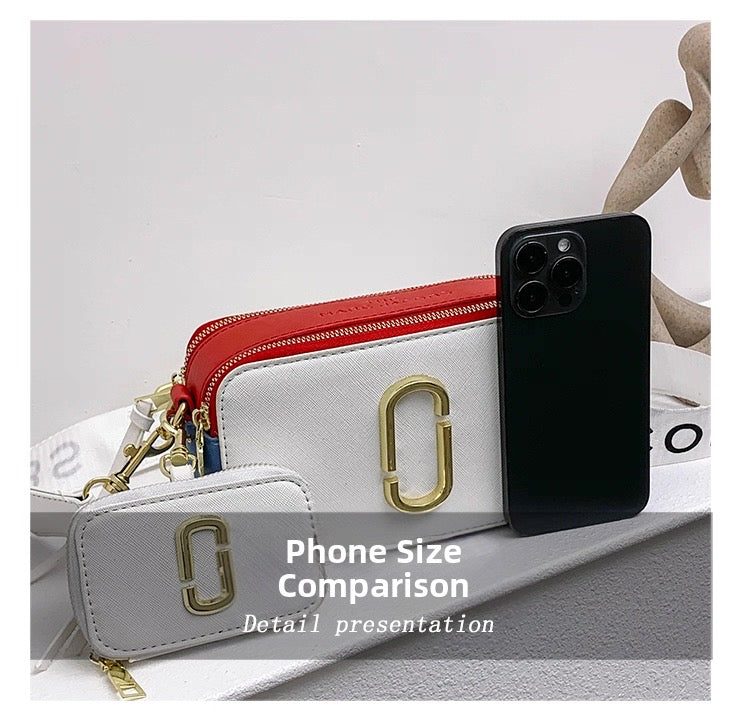 UNISEX Marc Jacob  Trendy Super Stylish One-Shoulder Cross-Body with coin purse Square type