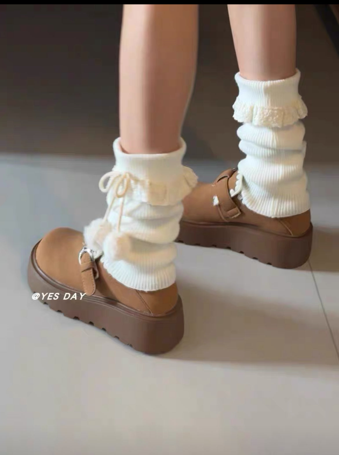 Celebrity Style Thick-Soled Baotou Half-Slippers for Women's Outer Wear Heightening Birkenstock Shoes