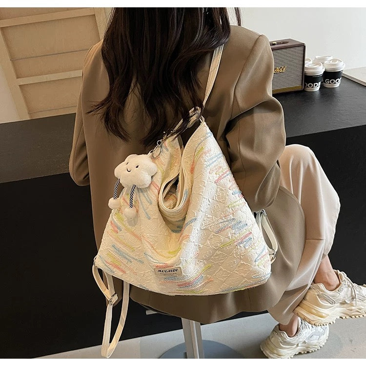 Large Canvas shoulder crossbody bag