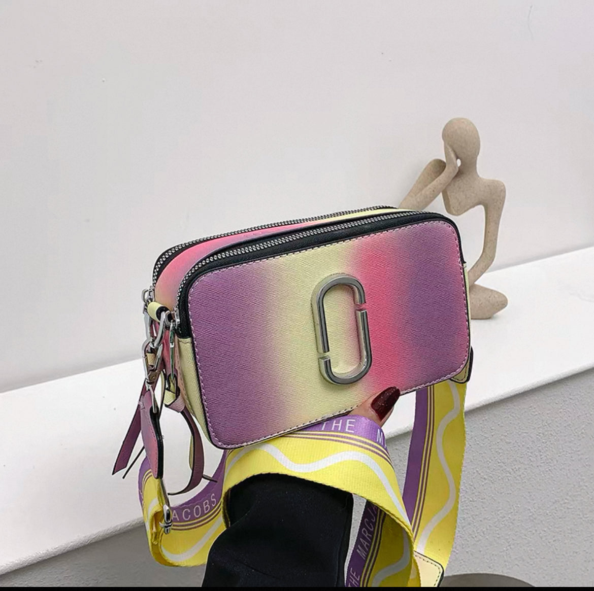 Marc Jacob  Trendy Super Stylish One-Shoulder Cross-Body Small Square Multi-Color Square Bag