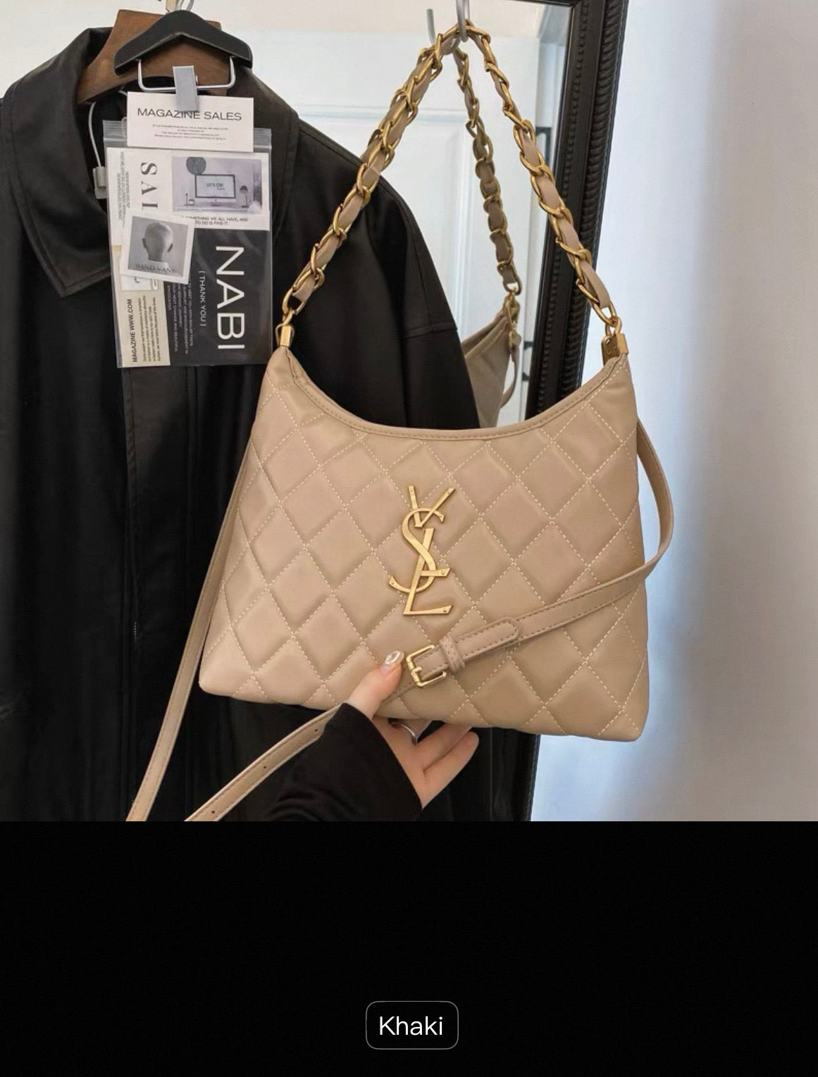 Y shoulder tote crossbody shoulder bag