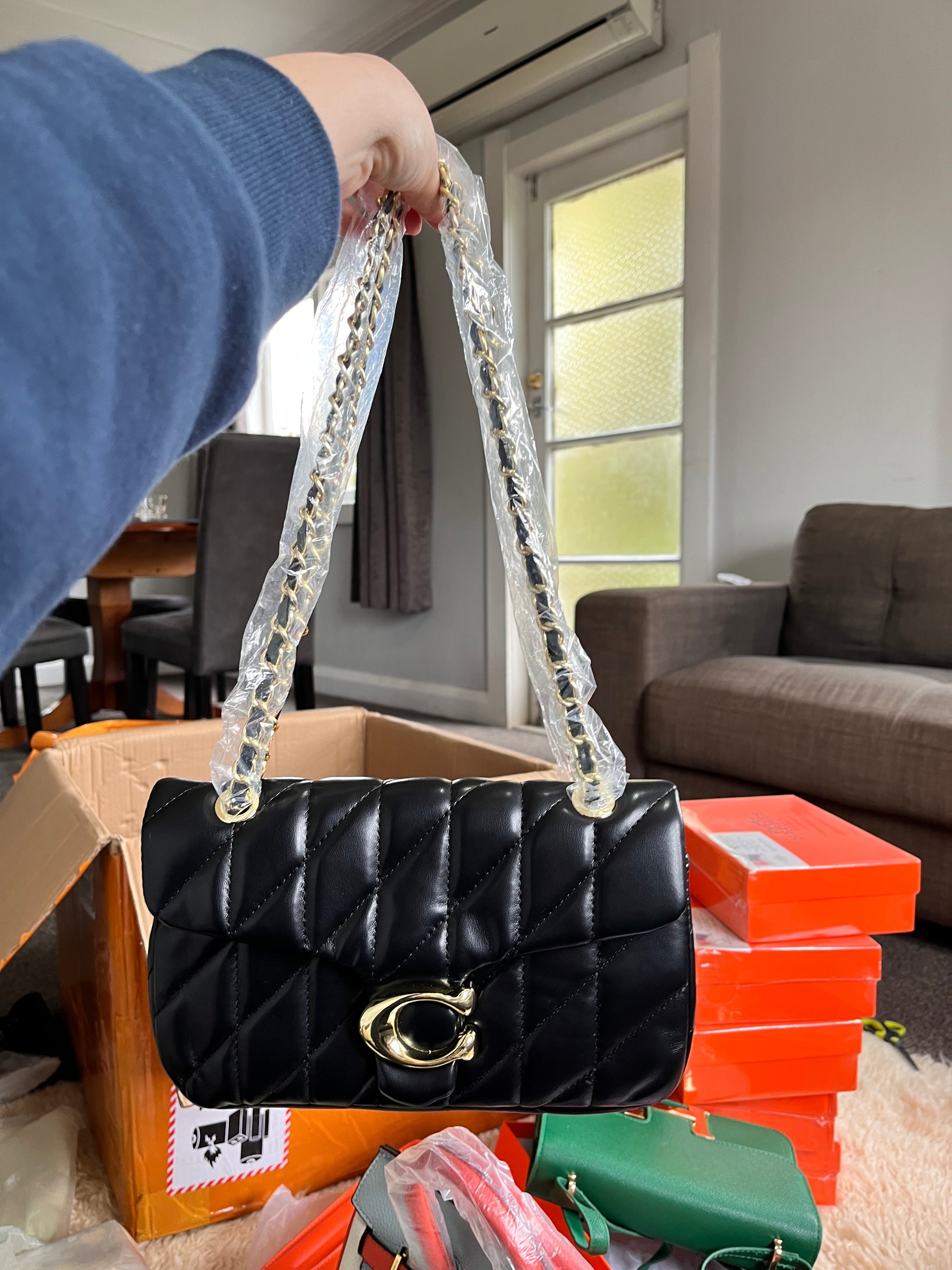 Coach soft leather crossbody and shoulder bag