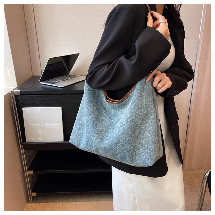 Large Denim Bag 2025 New style Shoulder High-End Tote Bag