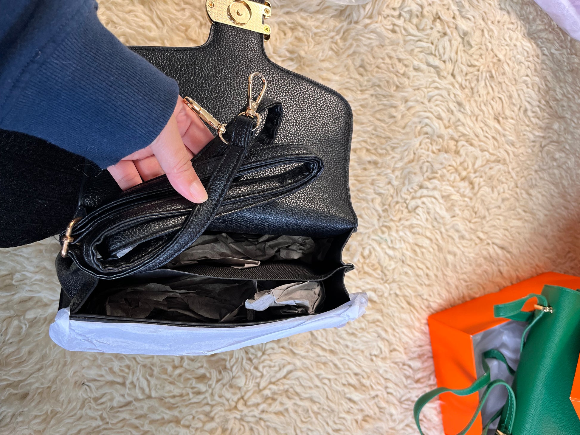 Coach leather handcarry and crossbody bag