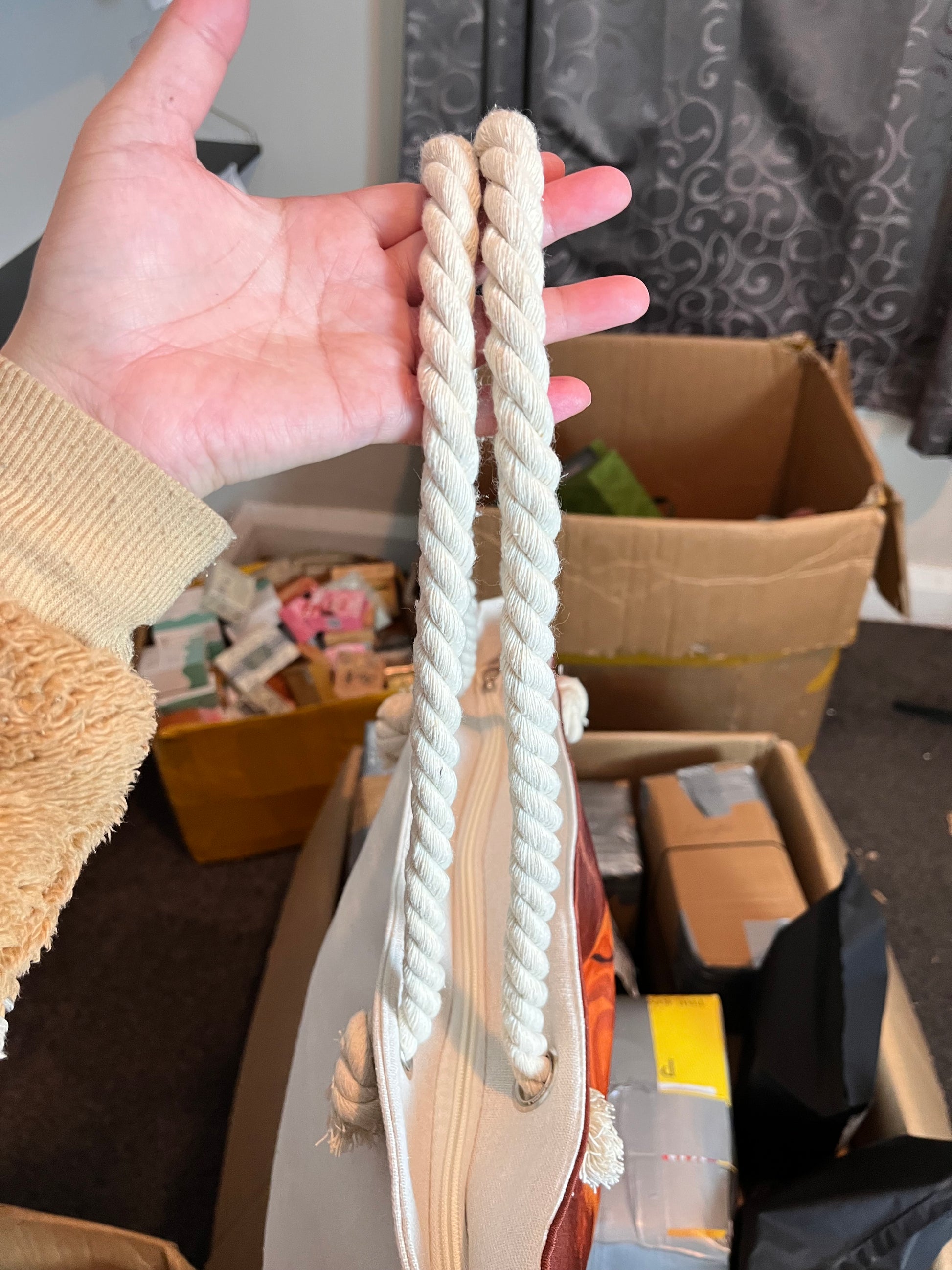 Large tote /beach bag with face design