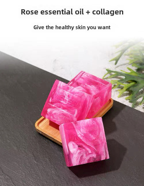 Authentic Rose body and face Bath soap,Mite Removal Deep Cleansing with Special Fragrance