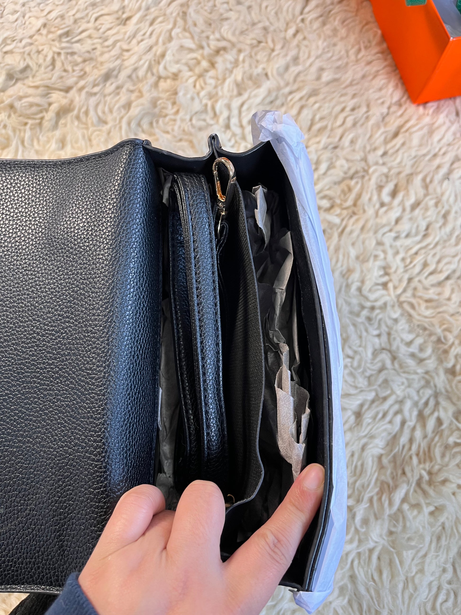 Coach leather handcarry and crossbody bag