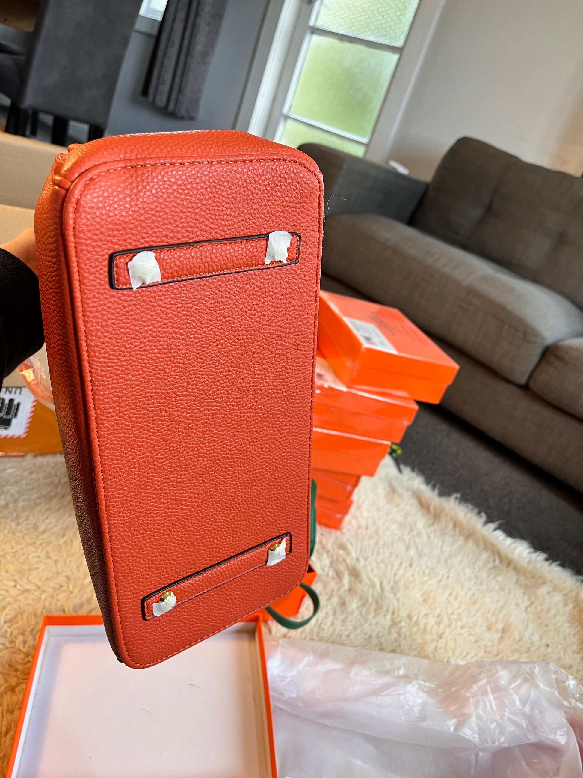 Hermes 30 leather handcarry or crossbody bag