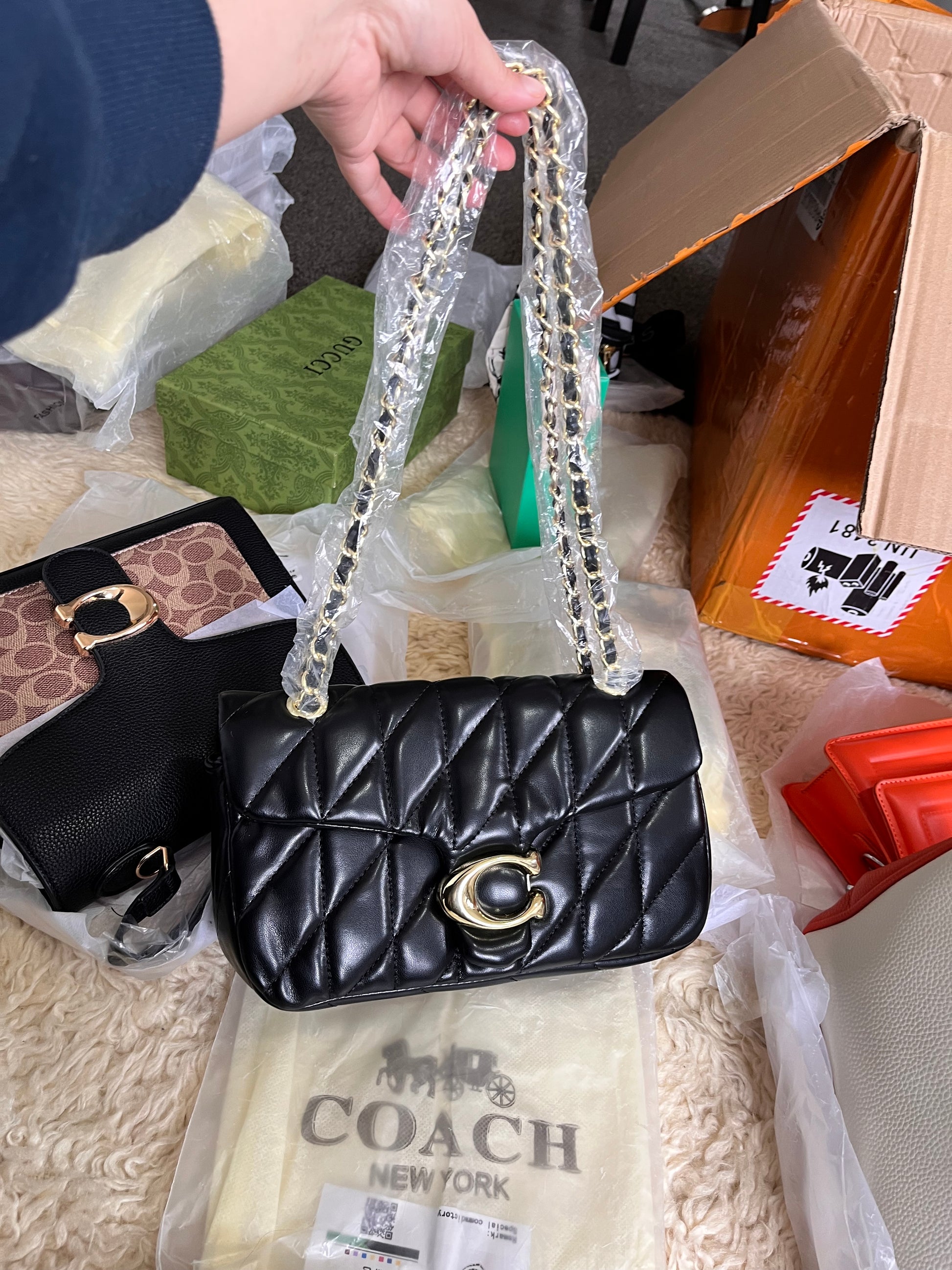 Coach soft leather crossbody and shoulder bag