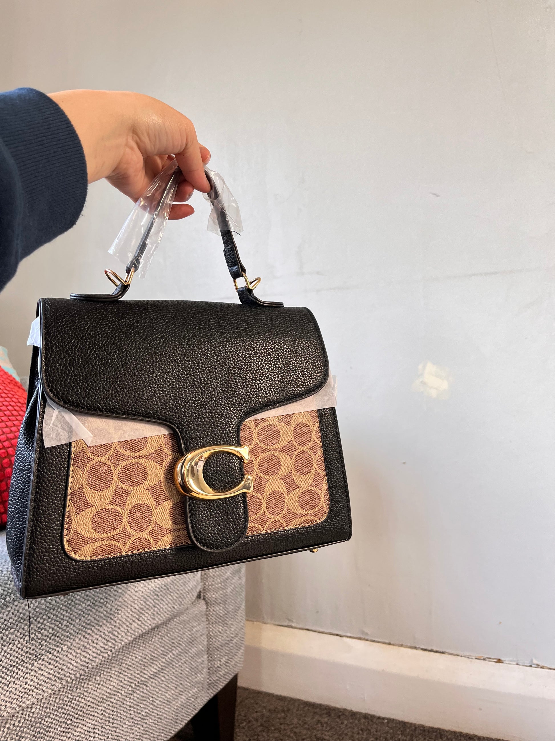 Coach leather handcarry and crossbody bag