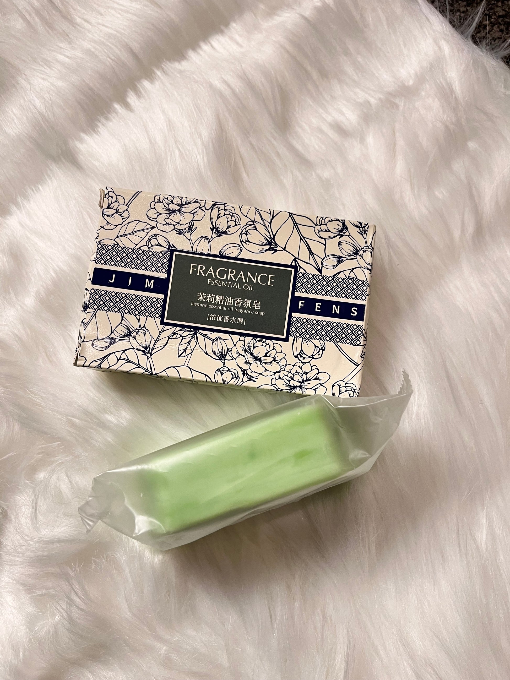 Authentic Jasmine Old Domestic High-End Essential Oil Perfume Bath Soap with free bubble net