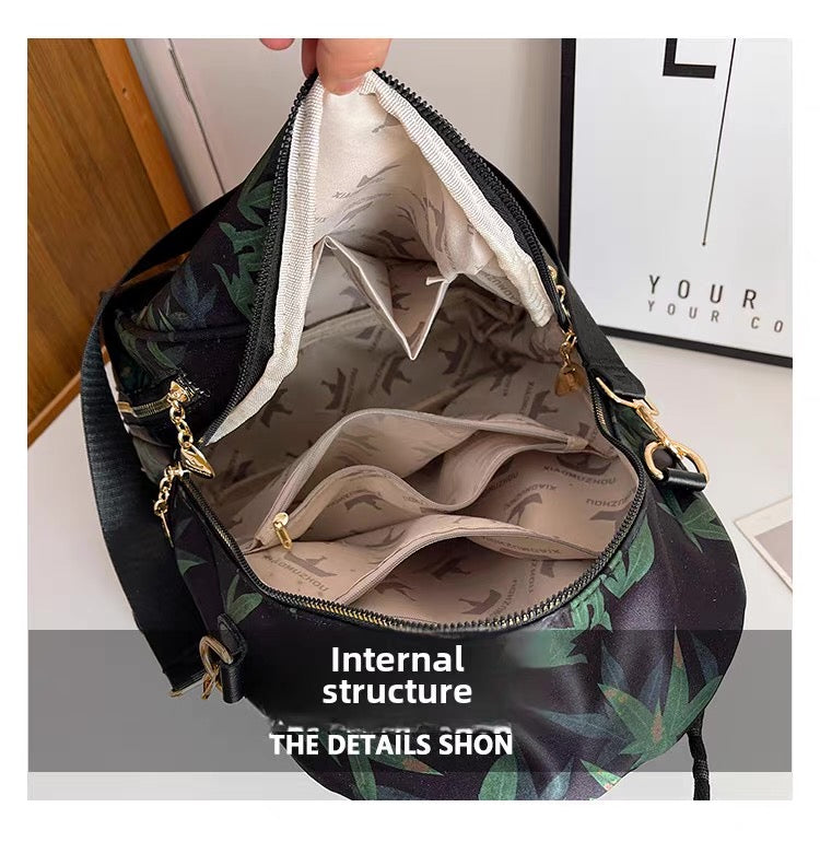 Bamboo style Waterproof Large Capacity Shoulder backpack Bag