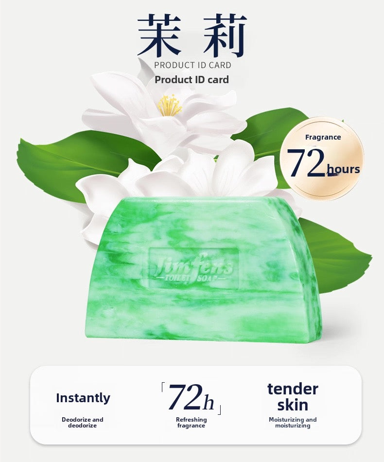 Authentic Jasmine Old Domestic High-End Essential Oil Perfume Bath Soap with free bubble net