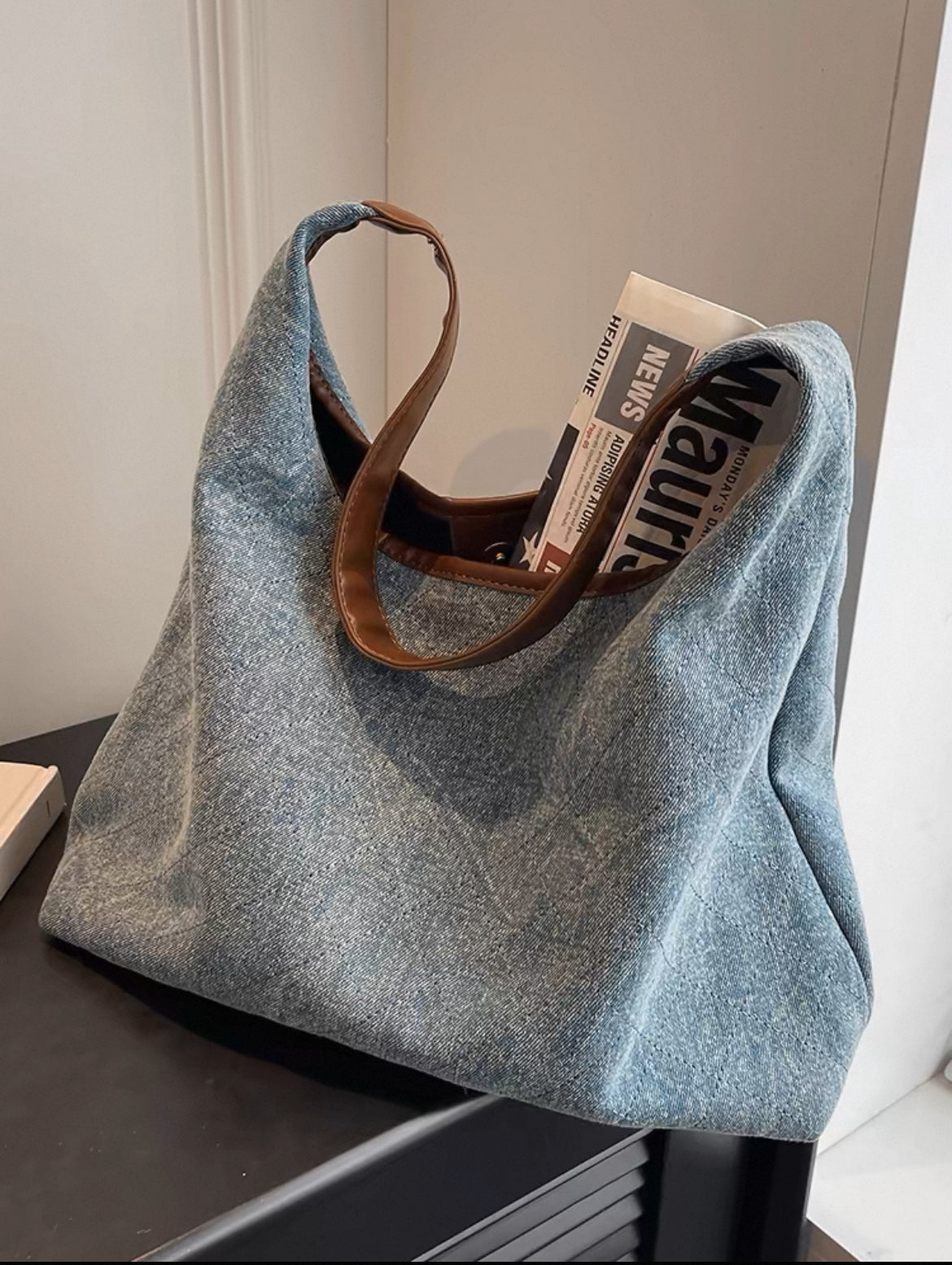Large Denim Bag 2025 New style Shoulder High-End Tote Bag