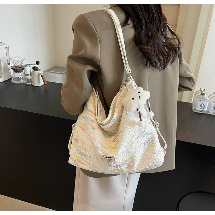 Large Canvas shoulder crossbody bag