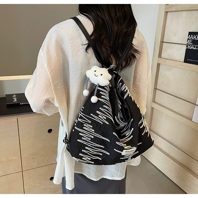 Large Canvas shoulder crossbody bag