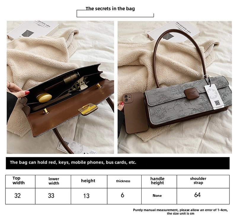 French Niche Bag for 2025 Hot Style Super Hot ,New High-End Satchel Small Square Bag Hot Style Armpit Baguette Bag