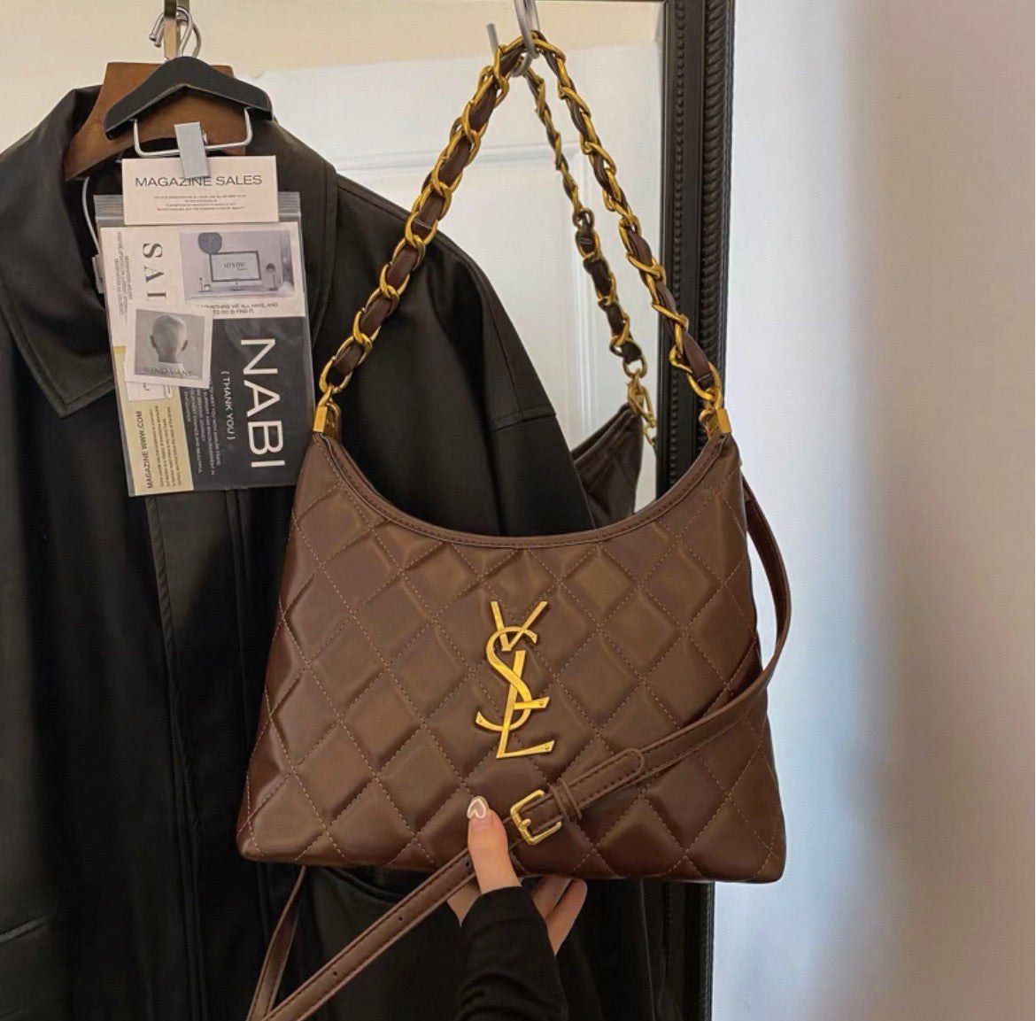 Y shoulder tote crossbody shoulder bag