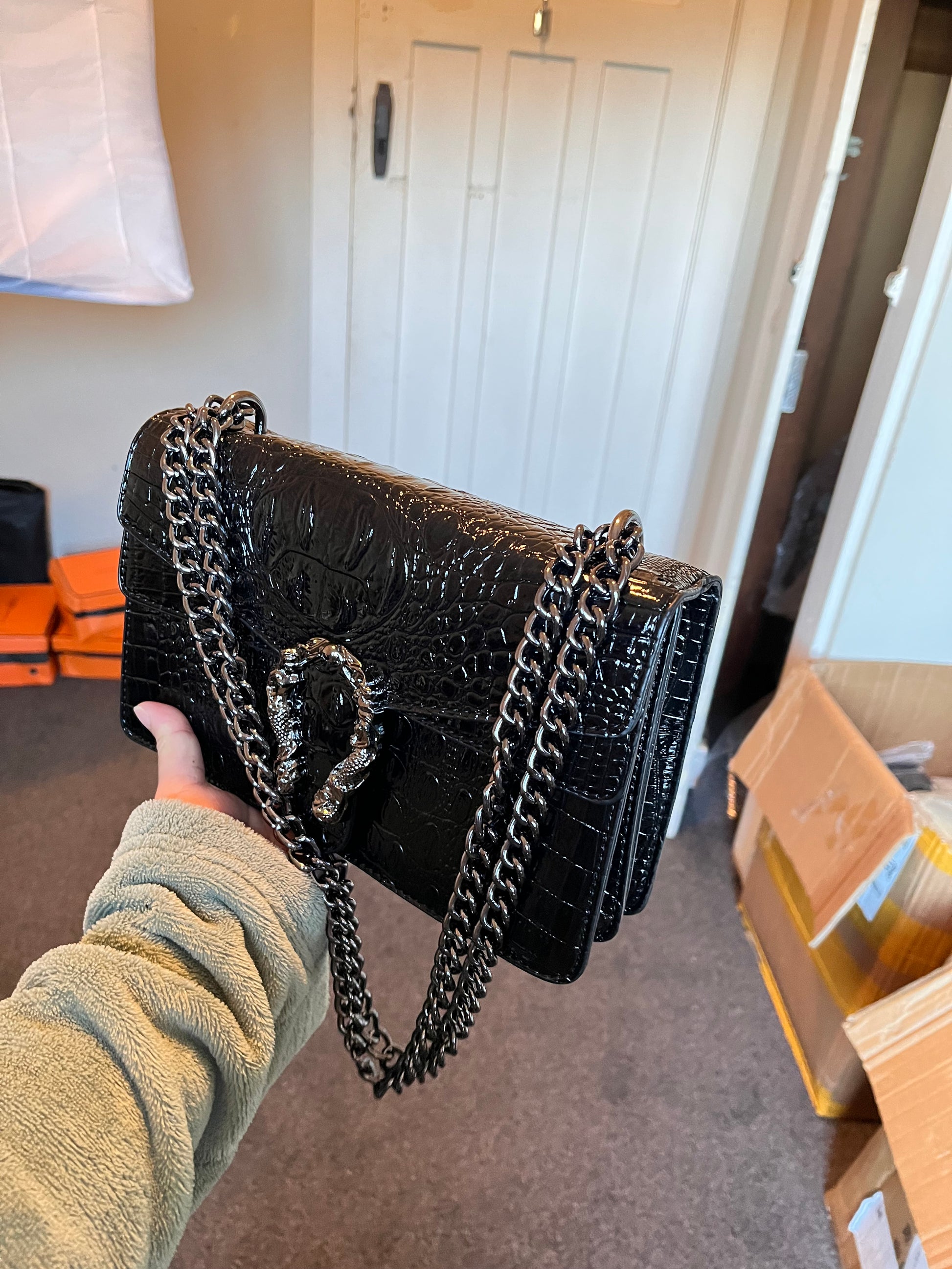 PRE ORDER ! HIGH QUALITY DUPE Retro Crocodile Pattern Bag